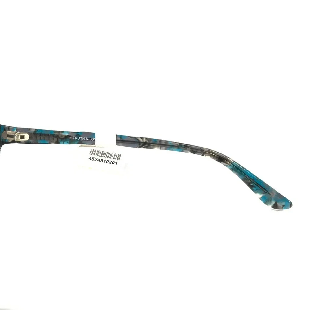 Truth & Love Eyeglasses Frames T&L 02 COL 60 Black Blue Tortoise Oval 51-17-135